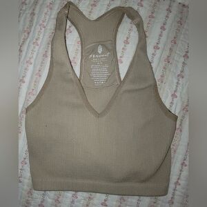 FP Movement by Free People Tan Ribbed Tank Top